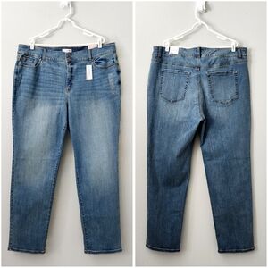 Lane Bryant NWT Straight Leg High-Rise Tighter Tummy Jeans Flex Waistband, Sz 24